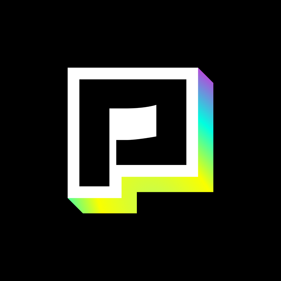 Powder's Logo with black background